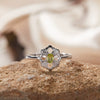Wholesale Women's Silver 925 Sterling Geometric Style Ring Set With Gems