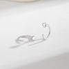 Wholesale Women's 925 Silver Sweet Love C Shaped Heart And U Shaped Electroplated Earrings