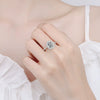 Wholesale Women's 925 Silver Ushaped Moissanite Ring Electroplated Simple Geometric Style