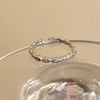 Wholesale Women's Silver Zircon Open Ring Copper Electroplating Heart Bow Geometric Shape