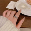 Wholesale Women's Silver Zircon Open Ring Copper Electroplating Heart Bow Geometric Shape