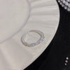 Wholesale Women's Silver Zircon Open Ring Copper Electroplating Heart Bow Geometric Shape