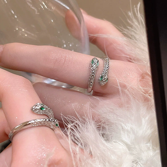 Wholesale Women's Silver Zircon Open Ring Copper Electroplating Heart Bow Geometric Shape
