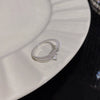 Wholesale Women's Silver Zircon Open Ring Copper Electroplating Heart Bow Geometric Shape