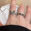 Wholesale Women's Silver Zircon Open Ring Copper Electroplating Heart Bow Geometric Shape