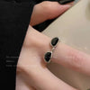 Wholesale Women's Silver Zircon Open Ring Copper Electroplating Heart Bow Geometric Shape