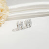 Wholesale Women's Silverplated Copper Oildrip Letter Earrings With Electroplating Process
