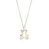 Wholesale Women's Simple Animal Pattern Titanium Steel Oshaped Chain Necklace With 18K Gold Electroplating