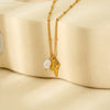 Wholesale Women's Simple Animal Zodiac Shell Pendant Stainless Steel 18K Gold Plated Necklace