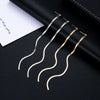 Wholesale Women's Simple Atmosphere Long Chain Tassel Earrings Alloy Geometric Electroplated