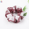 Wholesale Women's Simple Basic Fabric Plaid Handmade Hair Ring Headwear