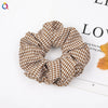 Wholesale Women's Simple Basic Fabric Plaid Handmade Hair Ring Headwear