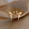 Wholesale Women's Simple Butterfly And Bow Pattern Electroplated Metal Earrings