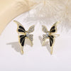 Wholesale Women's Simple Butterfly And Bow Pattern Electroplated Metal Earrings