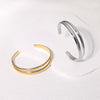 Wholesale Women's Simple Cold Style Open Stainless Steel Bracelet With Electroplating And Geometric Design