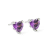 Wholesale Women's Simple Copper Heartshaped Zircon Inlaid Ear Jewelry