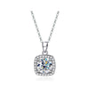 Wholesale Women's Simple Copper Necklace With Geometric Design And Zircon Inlay