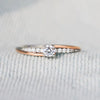 Wholesale Women's Simple Double Color Geometric Tail Ring Copper With Zirconia Design