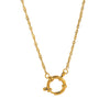 Wholesale Women's Simple Electroplated Stainless Steel Heart Shape Mixed Gemstone Setting Pendant Necklace