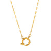 Wholesale Women's Simple Electroplated Stainless Steel Heart Shape Mixed Gemstone Setting Pendant Necklace