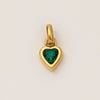 Wholesale Women's Simple Electroplated Stainless Steel Heart Shape Mixed Gemstone Setting Pendant Necklace