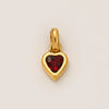 Wholesale Women's Simple Electroplated Stainless Steel Heart Shape Mixed Gemstone Setting Pendant Necklace