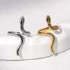 Wholesale Women's Simple Electroplated Stainless Steel Snakeshaped Zodiac Ring With Adjustable Opening