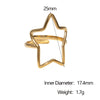 Wholesale Women's Simple Electroplated Stainless Steel Star Pattern Adjustable Open Ring Hand Jewelry