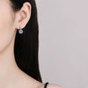 Wholesale Women's Simple Elegant S925 Sterling Silver Moissanite Earrings With Geometric Design And Electroplating