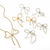 Wholesale Women's Simple Fashion Bow Geometric 18K Gold Plated Titanium Steel Necklace