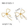 Wholesale Women's Simple Fashion Bow Geometric 18K Gold Plated Titanium Steel Necklace
