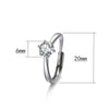 Wholesale Women's Simple Fashion Classic Geometric S925 Sterling Silver Artificial Diamond Ring
