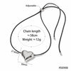 Wholesale Women's Simple Fashion Exaggerated Hollow Five Pointed Star And Heart Pendant Necklace With Wax Rope Chain Made Of Stainless Steel With Electroplating Treatment