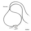 Wholesale Women's Simple Fashion Exaggerated Hollow Five Pointed Star And Heart Pendant Necklace With Wax Rope Chain Made Of Stainless Steel With Electroplating Treatment