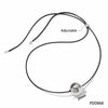 Wholesale Women's Simple Fashion Exaggerated Hollow Five Pointed Star And Heart Pendant Necklace With Wax Rope Chain Made Of Stainless Steel With Electroplating Treatment