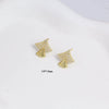 Wholesale Women's Simple Fashion Flower Shape Copper Diamondencrusted Electroplated Earrings