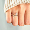 Wholesale Women's Simple Fashion Geometric Cross Opening Zircon 925 Sterling Silver Ring With Electroplating