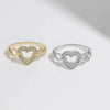 Wholesale Women's Simple Fashion Geometric Love Ring S925 Sterling Silver Heart Shape