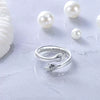 Wholesale Women's Simple Fashion Geometric 925 Sterling Silver Hug Ring With Electroplating
