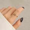 Wholesale Women's Simple Fashion Geometric 925 Sterling Silver Love Ring With Electroplating