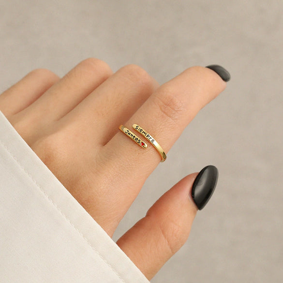 Wholesale Women's Simple Fashion Geometric 925 Sterling Silver Love Ring With Electroplating