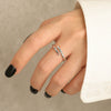 Wholesale Women's Simple Fashion Geometric 925 Sterling Silver Love Ring With Electroplating