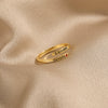 Wholesale Women's Simple Fashion Geometric 925 Sterling Silver Love Ring With Electroplating