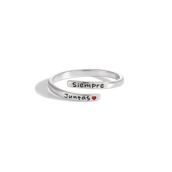 Wholesale Women's Simple Fashion Geometric 925 Sterling Silver Love Ring With Electroplating