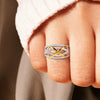 Wholesale Women's Simple Fashion Geometric 925 Sterling Silver Ring With Color Zircon Electroplated