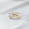 Wholesale Women's Simple Fashion Geometric 925 Sterling Silver Ring With Color Zircon Electroplated
