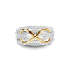 Wholesale Women's Simple Fashion Geometric 925 Sterling Silver Ring With Color Zircon Electroplated