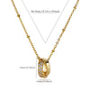 Wholesale Women's Simple Fashion Pendant Necklace With Geometric Style Copper Pendant And Zircon Inlay On O Chain Electroplated