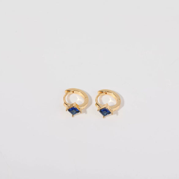 Wholesale Women's Simple Fashion Rhombus Pattern Copper Diamond Earrings Jewelry