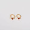Wholesale Women's Simple Fashion Rhombus Pattern Copper Diamond Earrings Jewelry